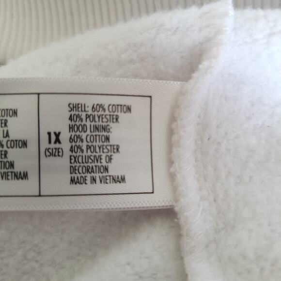 Disney Parks Walt Disney World 2020 Sweatshirt White Hooded Mickey Women 1X - Picture 12 of 14